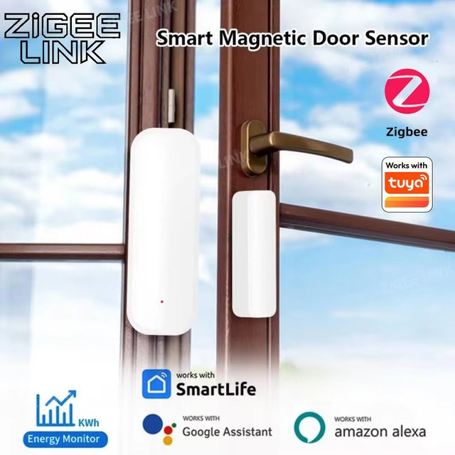 Shine-Tale Zigbee Türsensor und Fensterkontaktsensor in Weiß für Smart Home Sicherheitsschutz kompatibel mit Tuya Smart Life - Bild 1
