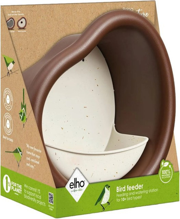 Elho Vogelfutterhaus Organic Braun-Weiß Höhe: 25 cm