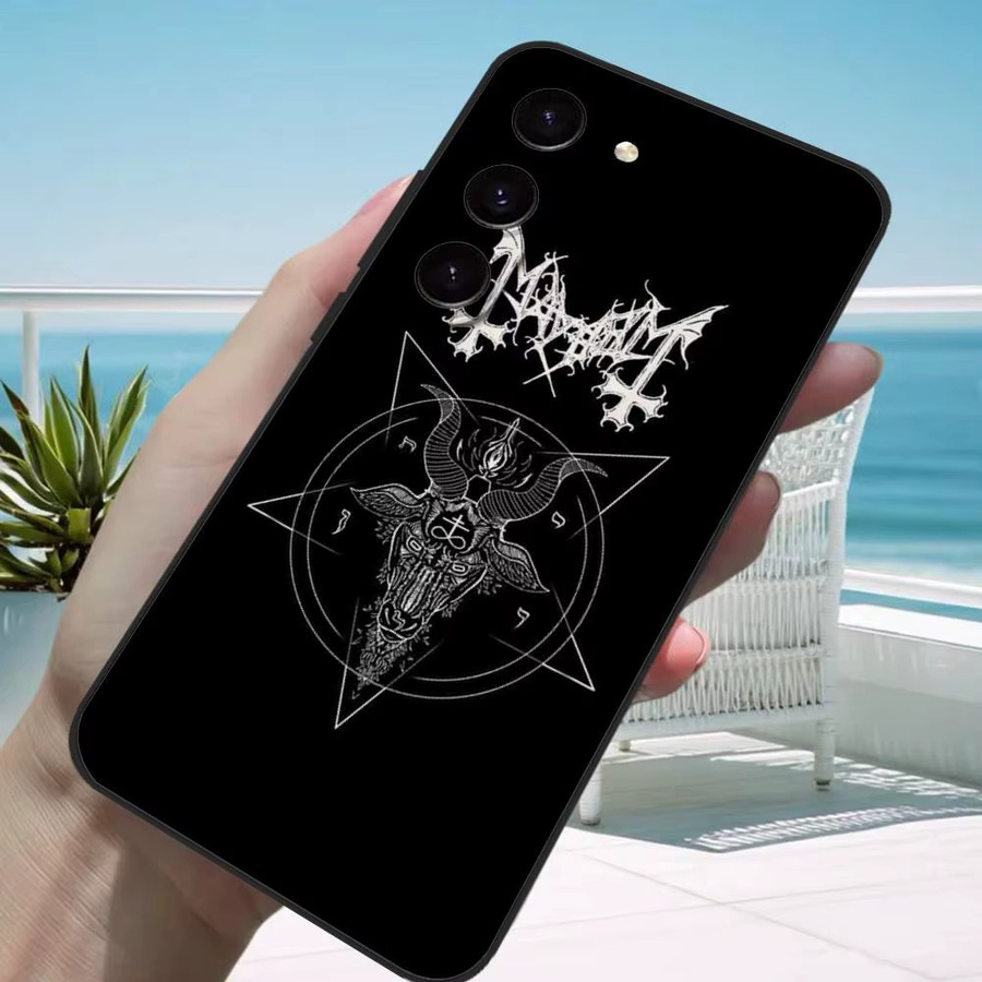 Demonic Satanic Soft Cover Handyhülle für Samsung Galaxy S21 S22 S23 S24 S25 S26 Ultra FE Plus 5G A52S in Schwarz - Bild 2