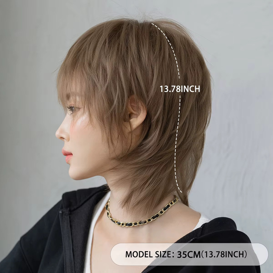 7JHH WIGS Perücke, Bob-Perücke, honigbraun, kurz, glatt, Damen - Bild 3