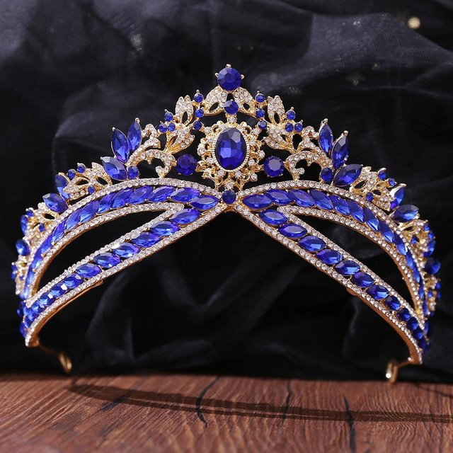 DIEZI Diadem Krone, Kristall, Gold, Damen - Bild 1