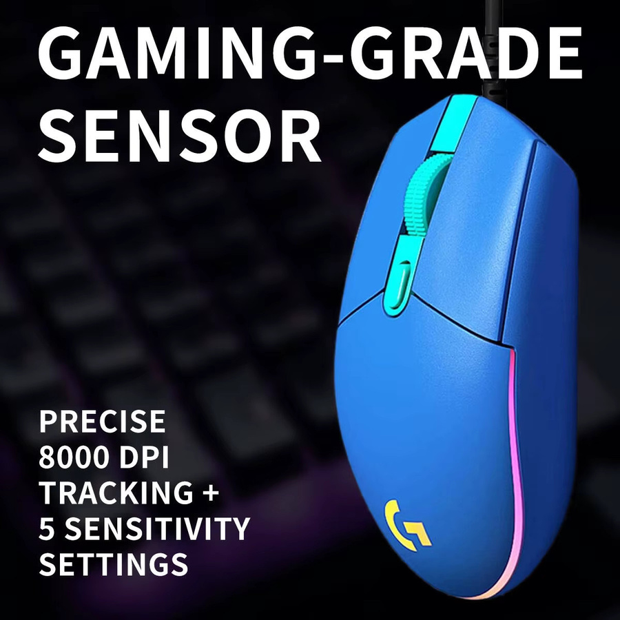 Logitech G203 LIGHTSYNC Gaming-Maus mit RGB-Beleuchtung in Blau - Bild 3