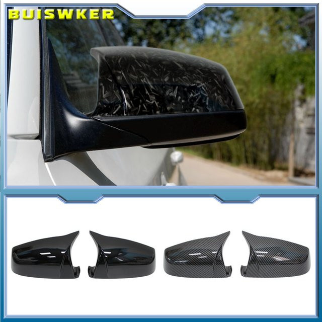 Phirikes Rückspiegel Abdeckkappen in Carbon Look Schwarz für BMW 5 6 7 Serie F01 F02 F03 F04 F06 F07 F10 F11 F12 F13 - Bild 1