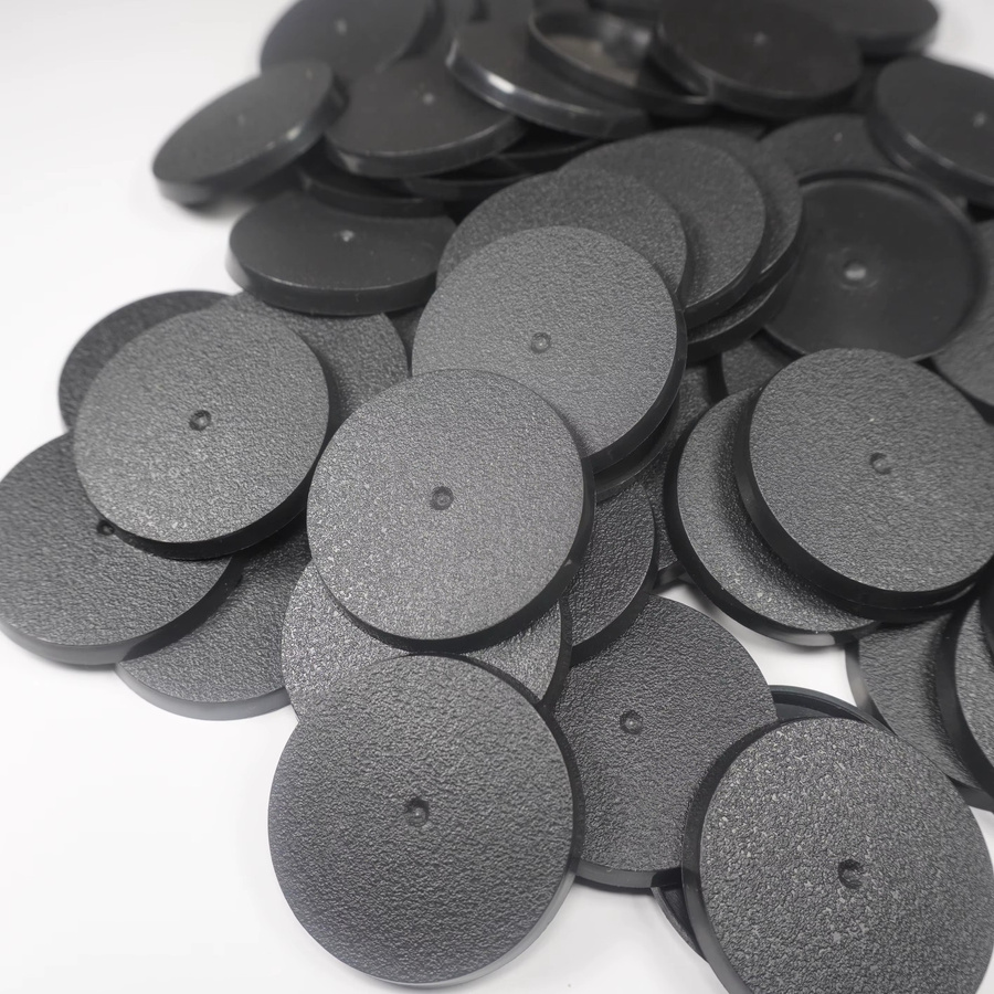 Wargame Base World Gaming-Miniaturen, 40 mm runde Kunststoffbasen, Schwarz - Bild 4