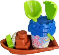 VEDES 7-teiliges Sandspielzeug Set mit Eimergarnitur und Boot in Bunt/Mehrfarbig - Bild 1