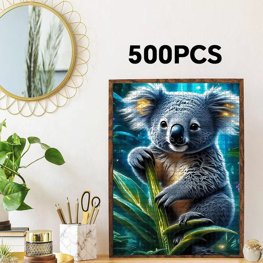AZNM Koala- und Eukalyptusblatt-Puzzle, Pappe / Karton, Bunt / Mehrfarbig - Bild 3