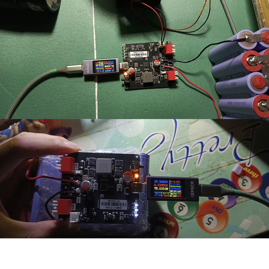 DykbRadio IP2366 PD3.1 140W Bidirektionales Schnellladegerät für Li-Ion und LiFePO4 Batterien, USB-C zu DC, Schwarz - Bild 4
