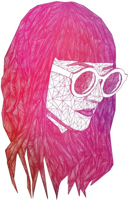 Komar Wandbild Grid Pink B: 30 cm, H: 40 cm - Bild 1