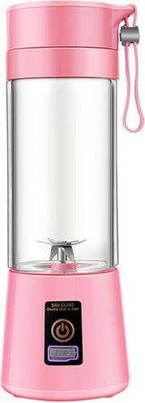 MIKO NICE Tragbarer USB-Mini-Entsafter und elektrischer Mixer für frische Säfte in Blau und Pink