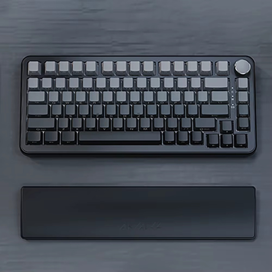 APWIKOGER Mechanische Tastatur mit 81 Tasten und ergonomischer Handgelenkstütze in Schwarz - Bild 2