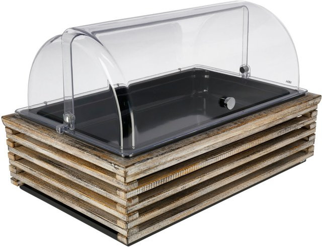 VEGA Buffetvitrine Natchez hoch GN 1/1 aus Melamin in Vintage Weiß/Transparent, B/T/H: 57,5 x 37,0 x 27,7 cm - Bild 1