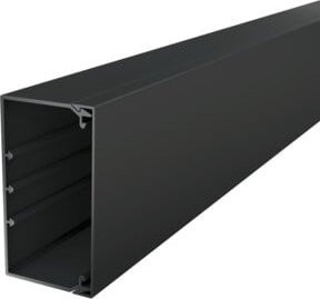 OBO Bettermann Wand- und Deckenkanal WDK60110SW aus PVC in Schwarz, B/H/L: 110 x 60 x 2000 mm - Bild 1