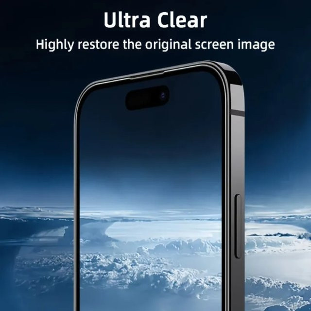 Set aus 4 Teilen mit 2 Panzerglas Vollabdeckungen und 2 Kameraschutzfolien für Apple iPhone, Farbe Transparent - Bild 1