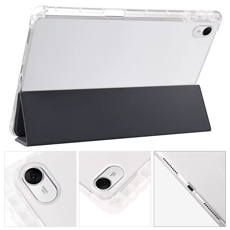 Lenovo Xiaoxin Pad Pro GT Hülle mit Stifthalter und transparenter TPU-Rückseite in Schwarz und Transparent - Bild 4