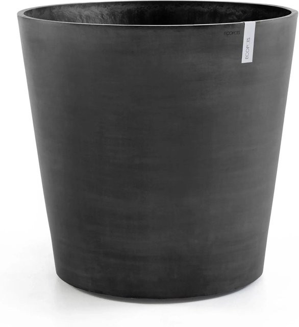 Ecopots Pflanztopf Amsterdam rund mit Rollen Dunkelgrau B: 60 cm, T: 56 cm, H: 60 cm - Bild 1