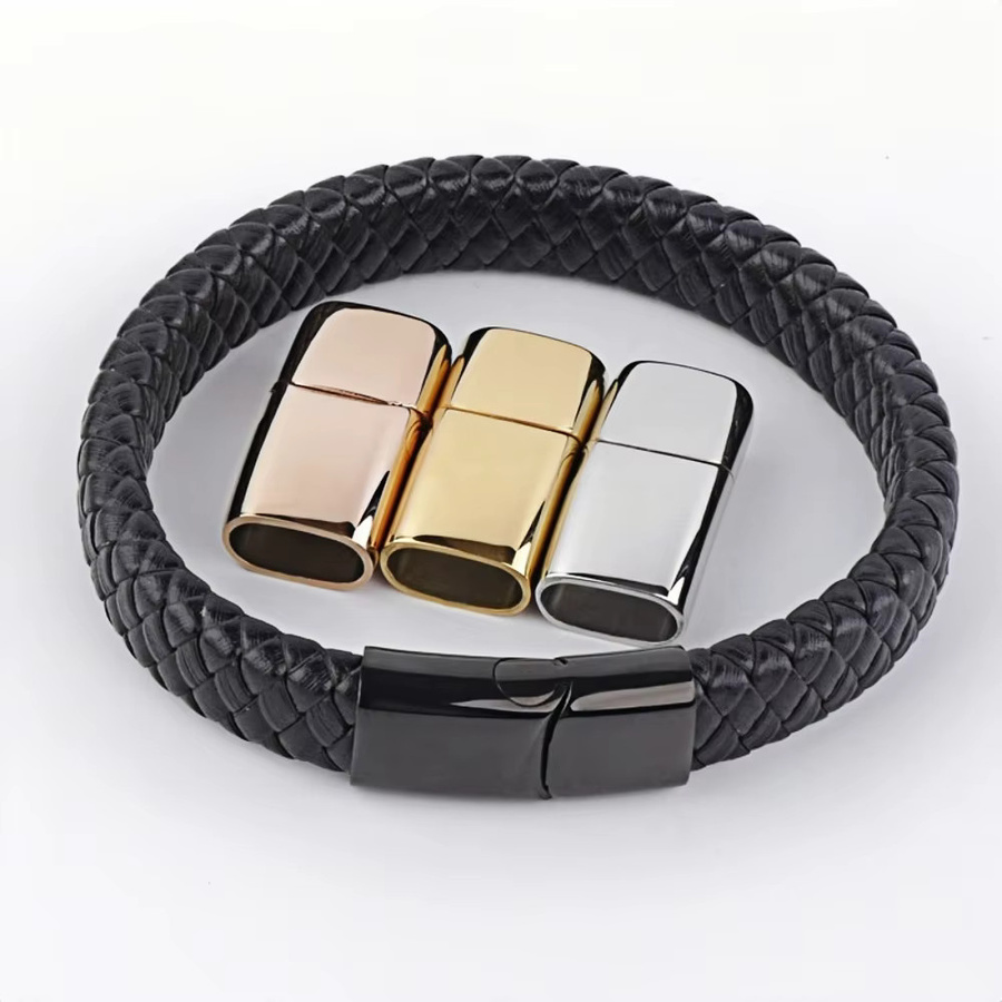 Magnetische Verschlüsse Edelstahl, für Lederband, DIY Schmuck Machen - Bild 2
