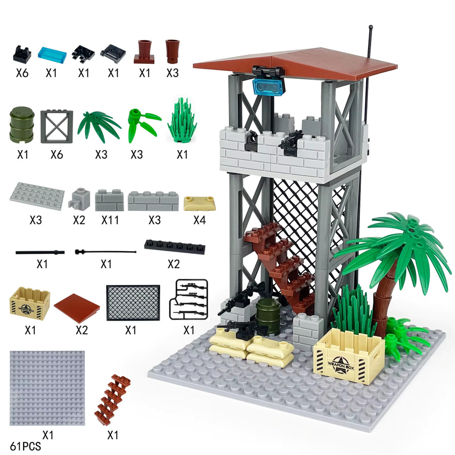 HOVFELER MOC City Militarys Szene Verteidigung, Bausteine Modell Set - Bild 2
