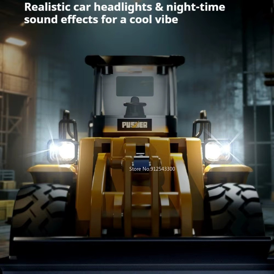 RMZ city Sprühgabelstapler-Modellauto, 1:32, mit Sound und Licht, Metall - Bild 4
