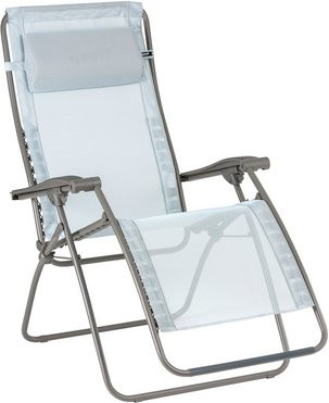 Lafuma Campingliege RSXA Batyline in Blau mit Armlehnen, B/H/T: 88 x 115 x 115 cm - Bild 1