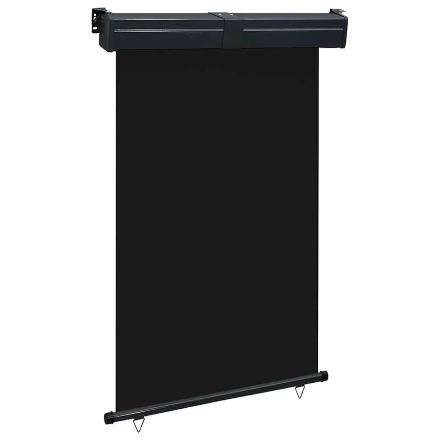 Furnicato Balkon-Seitenmarkise aus Polyester in Schwarz, B: 125 cm, H: 250 cm - Bild 2