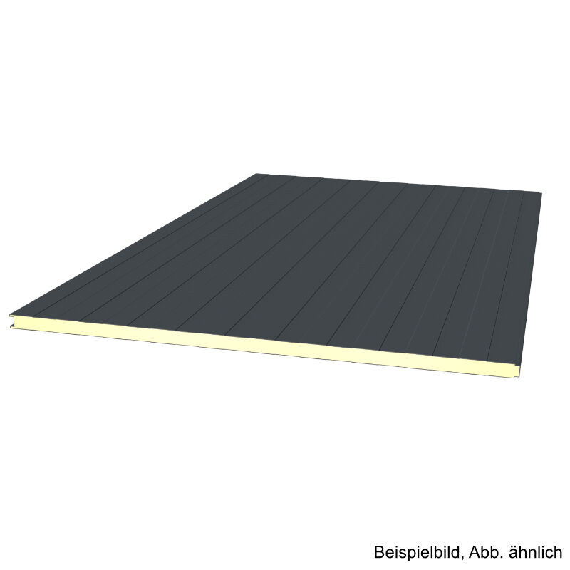 Sandwichplatte Wand Monowall von MAAS Profile aus Stahl in Anthrazit, Dicke: 3,0 cm, Breite: 100,0 cm - Bild 1