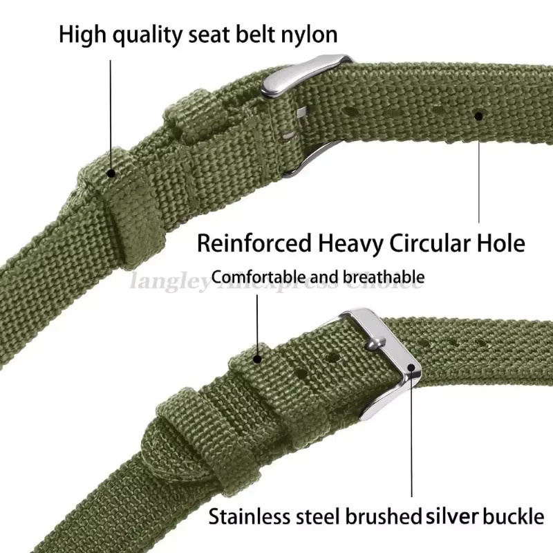 Uhrenarmband Nylon Canvas, Textil/NATO, Bunt, Unisex - Bild 3