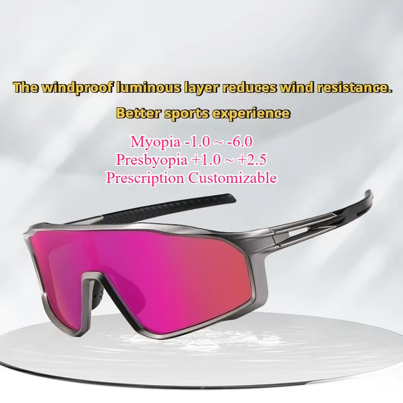 CINESSD Sportsonnenbrille, Vollrand, purple, polarisiert - Bild 2