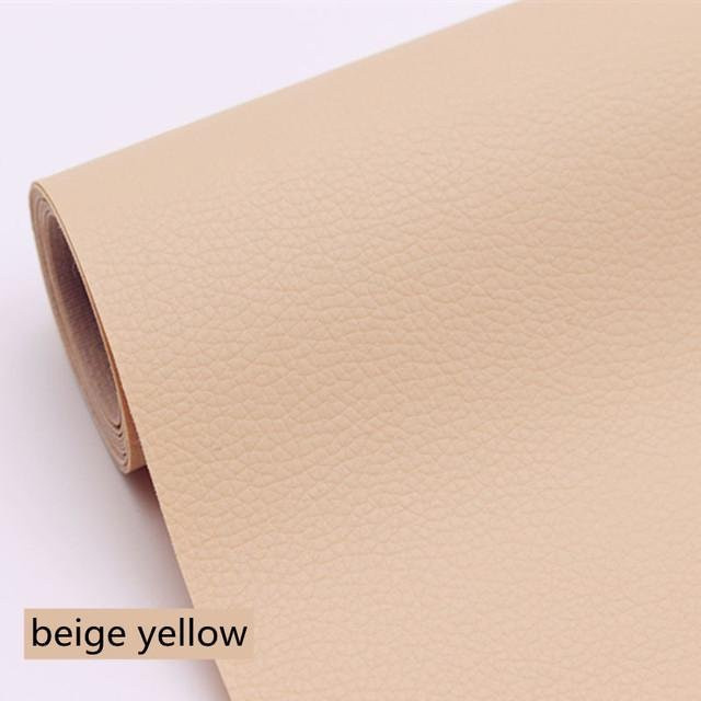 Selbstklebende Reparaturflicken aus PU-Leder von Elberta in Beige, 50 x 70 cm - Bild 1