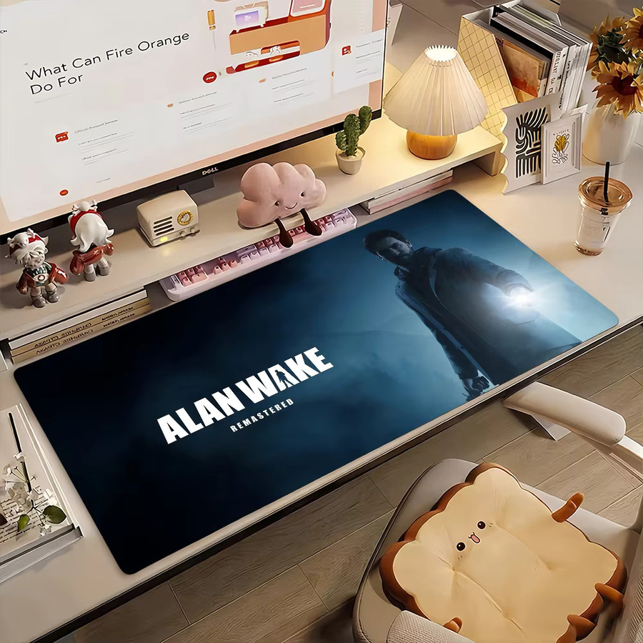 Games A-Alan W-Wake Gaming Mauspad in Blau mit rutschfester Gummierung und verstärkten Kanten - Bild 5