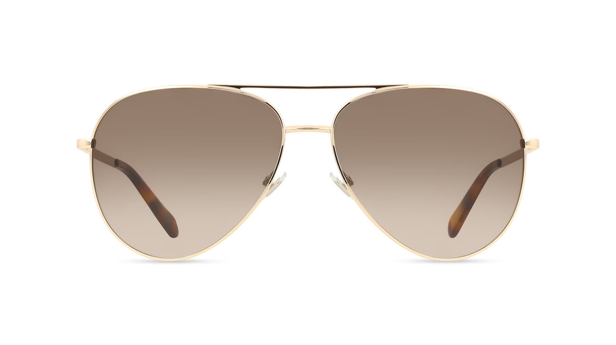 Fossil FOS 3176/G/S Sonnenbrille Pilot, Vollrand, Edelstahl, Gold, Herren - Bild 1
