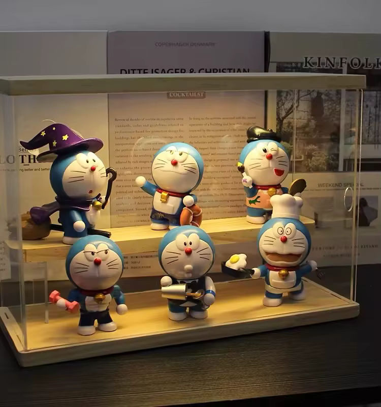 Bandai Doraemon Anime Action Figure Nobita und Shizuka Modellpuppen aus Kunststoff in Blau - Bild 2