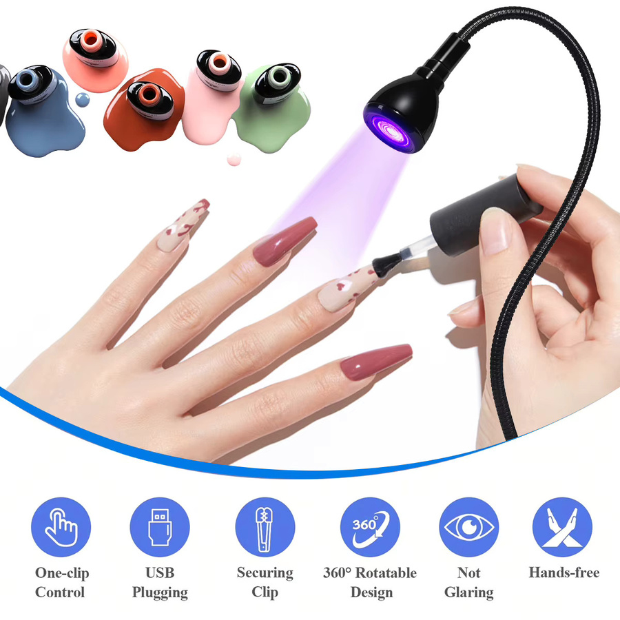 LULAA UV-Nagellacktrockner, Clip-On, Schwarz, Unisex - Bild 5