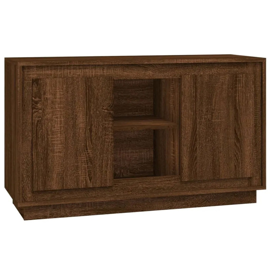 vidaXL Sideboard in Eiche Braun aus Holzwerkstoff, klassisches Design für dein Wohnzimmer, B/T/H: 102 x 35 x 60 cm - Bild 2