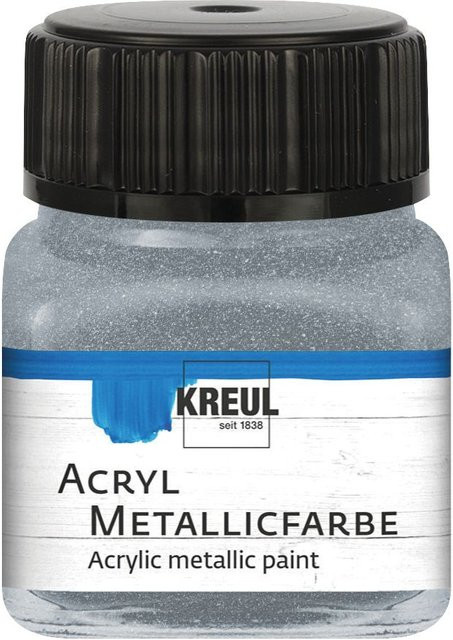 KREUL Acryl Metallicfarbe Silber, 20 ml - Bild 1