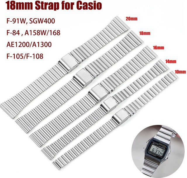 Uhrenarmband Edelstahl, Silber, Unisex - Bild 1