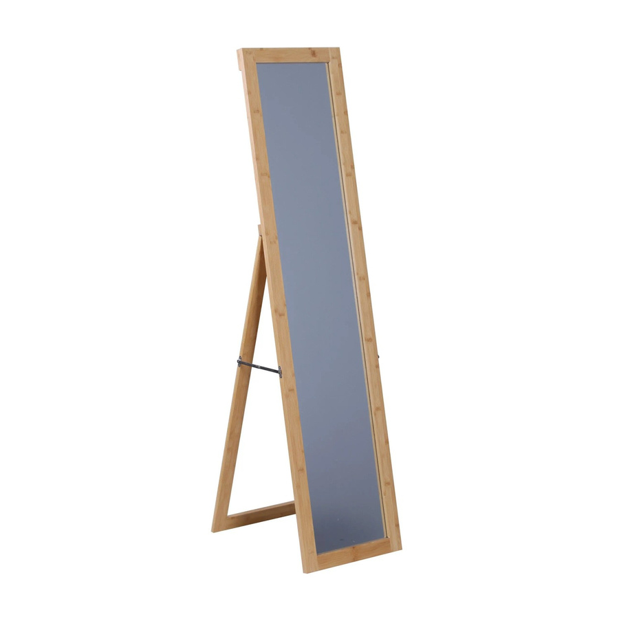 Relaxdays Ganzkörperspiegel aus Bambus in Natur, klappbar und stehend, Farbe: Beige/Braun, B/T/H: 37 x 50 x 152 cm - Bild 2