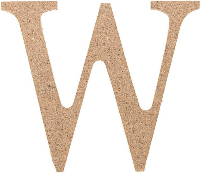 Rico Design MDF Mini Großbuchstabe W aus Holz - Bild 1