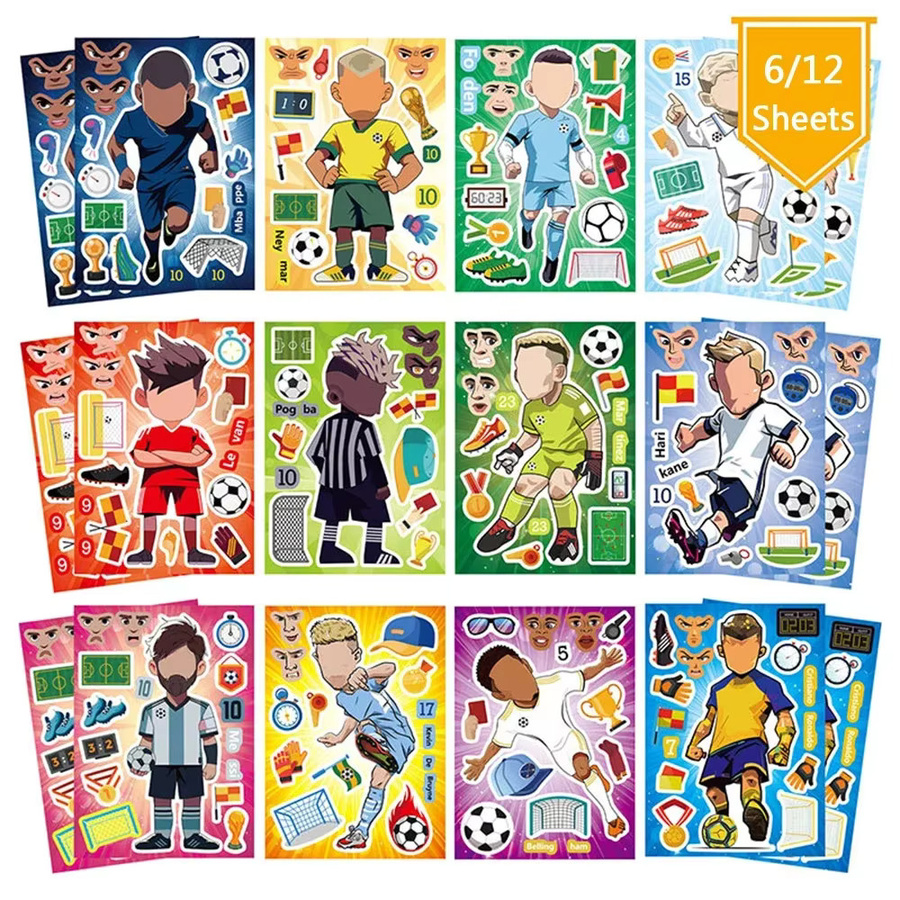 GOGOTU Paw Patrol Make a Face Fußball-Puzzle, Cartoon-Aufkleber, Set / Bundle - Bild 4