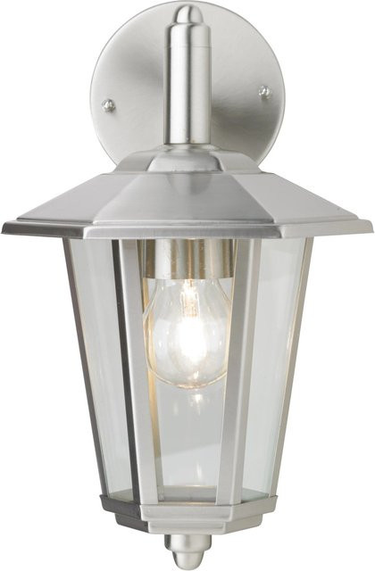 Außenwandleuchte Magione aus Edelstahl und Glas in Silber für Garten und Außenbereich - Bild 1