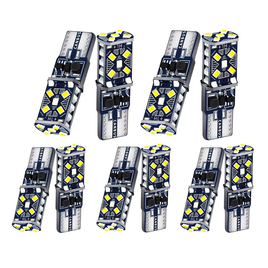10er Set T10 W5W 2016 15SMD LED Auto Lampen für Blinker, Nebelscheinwerfer, Rücklicht und Bremslicht, 12V Plug and Play - Bild 6