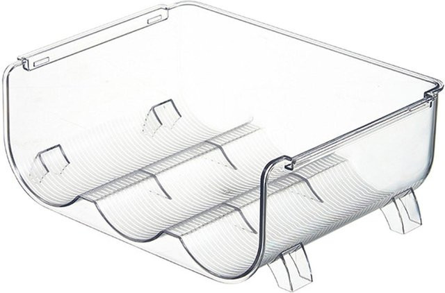OutsideWorld Wasserflaschen Organizer aus Acryl, stapelbar, transparent mit 3 Fächern, weiß - Bild 1