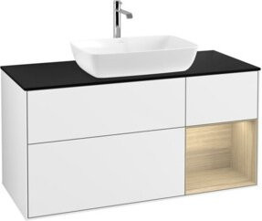 V&B Waschtischunterschrank Finion mit Wandbeleuchtung, Farbe Weiß lackiert, Breite: 120 cm, Tiefe: 50,1 cm, Höhe: 50,1 cm - Bild 1