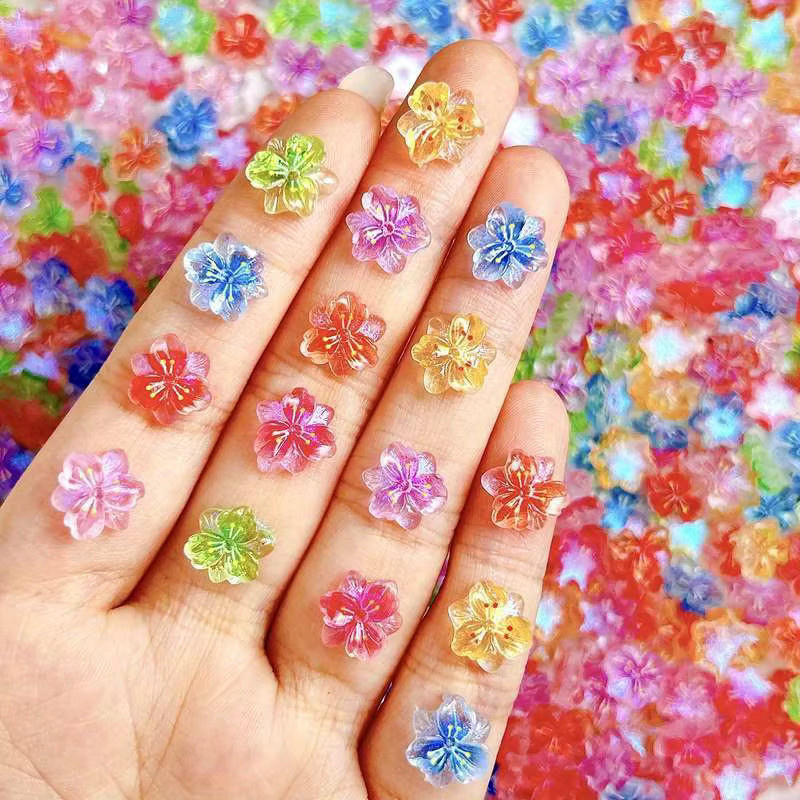 FUMOSIK Nagel-Charms, Eisblumen-Nageljuwelen, 10–100 Stück, Glänzend - Bild 2