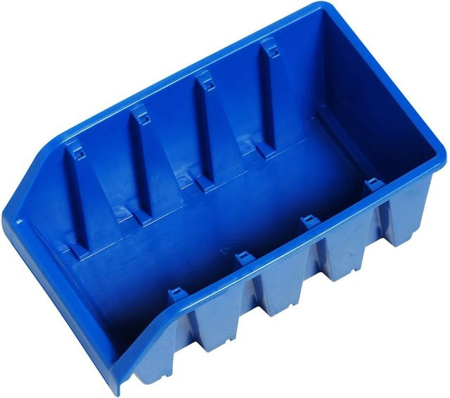 LUX-TOOLS Lagersichtbox Blau Größe 4 aus Kunststoff für die Wandmontage - Bild 1
