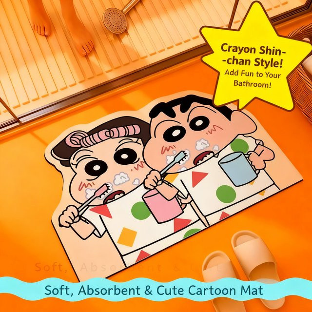 Bandai Cartoon-Anime Duschmatte mit Grafik, schnell trocknend und rutschfest, mehrfarbig - Bild 1