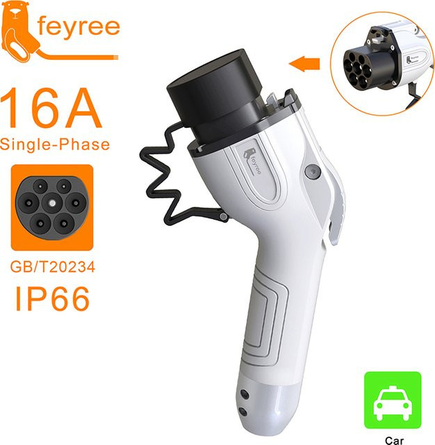 Feyree GB/T-Adapter für Elektrofahrzeuge, Weiblicher EV-Autoladestecker in Weiß, 1-phasig und 3-phasig, 16A/32A für EVSE-Ladestationen - Bild 1