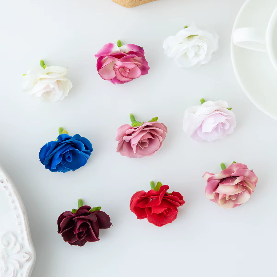 ZQCY Künstliche Seidenrosen Tee-Knospen in Multicolour für Hochzeiten und DIY-Dekorationen - Bild 2