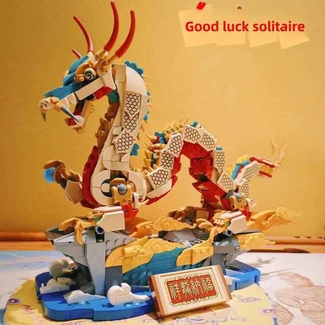 Binchi Keji Travel Chinesischer Glücksdrache, Bausteine, 1171 Teile, ab 6 Jahren - Bild 1