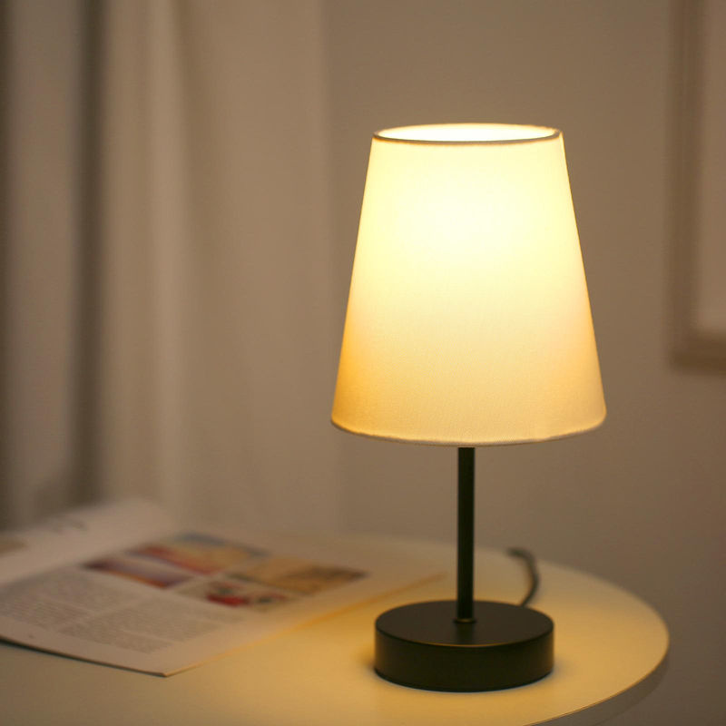 TOMTOP JMS Stoff-Nachttischlampe mit LED, dimmbar und Touch-Steuerung, Schwarz - Bild 3