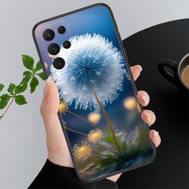 Handyhülle mit Löwenzahn-Blumen Design für Samsung Galaxy A-Serie in Blau - Bild 1